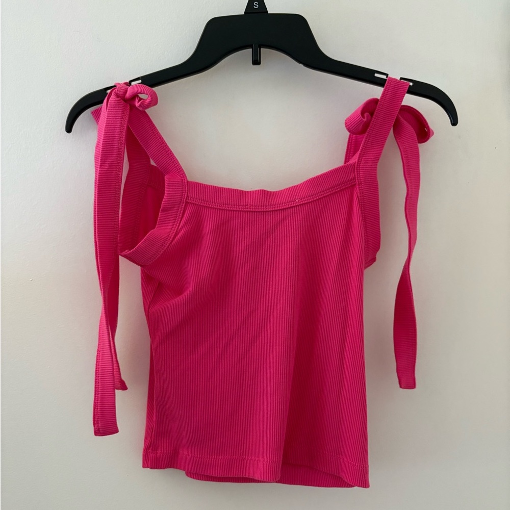 Chelsea & Violet Fuchsia Ribbed Tank Top - Picture 2 of 3